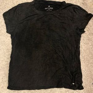 american eagle black short sleeve